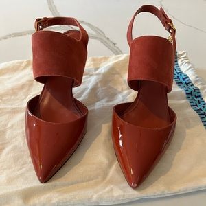 Tory Burch terracotta sling backs